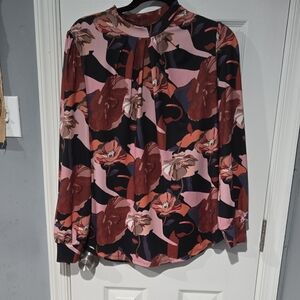 Amazon Women's Floral Blouse - Pink, Red, Black